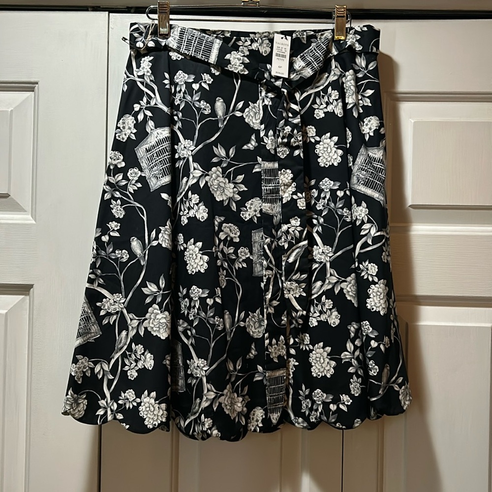 Talbots Scalloped Hem Lined Skirt